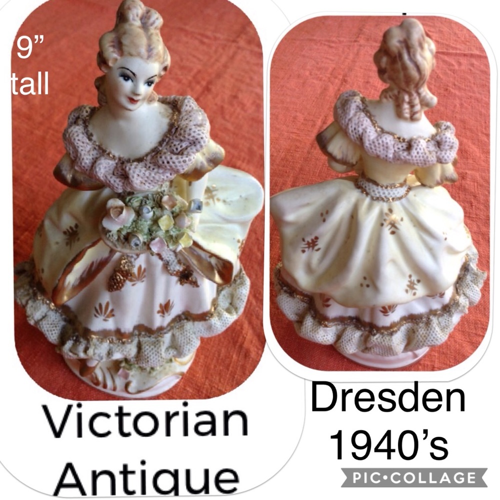 Antique Victorian Dresden Statuette 1930-40’s